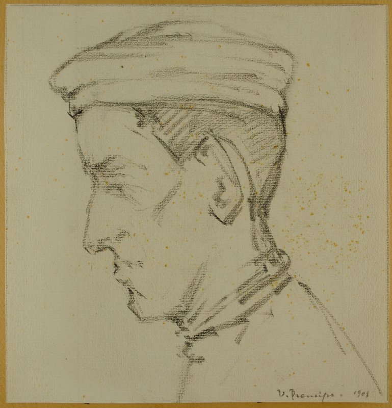 1905 - Empirismo (studio di volto maschile per il III pannello)